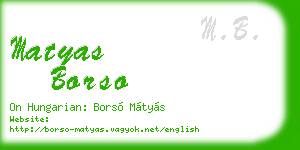 matyas borso business card